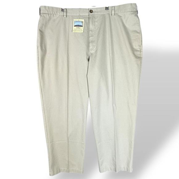 L.L. Bean Other - LL Bean Double L Chino Pants SZ 44x29.5 Wrinkle Resistant Cotton Natural Fit NWT